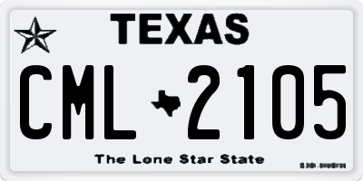 TX license plate CML2105