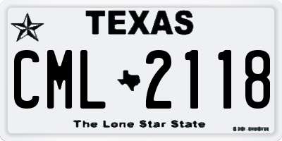 TX license plate CML2118