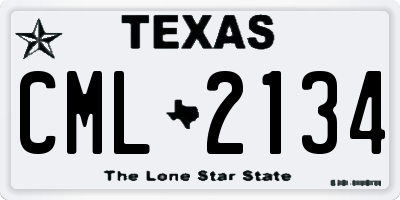 TX license plate CML2134