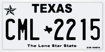 TX license plate CML2215