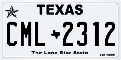 TX license plate CML2312