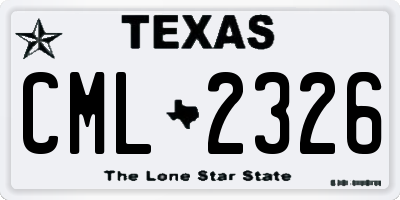 TX license plate CML2326