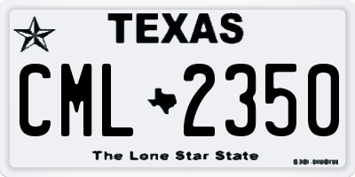 TX license plate CML2350