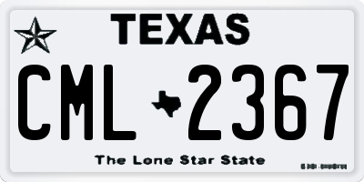 TX license plate CML2367