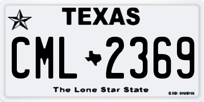 TX license plate CML2369