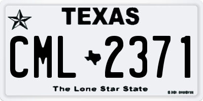 TX license plate CML2371