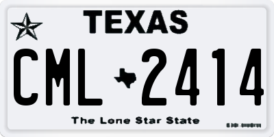 TX license plate CML2414