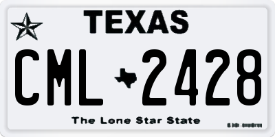 TX license plate CML2428