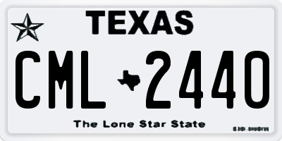 TX license plate CML2440