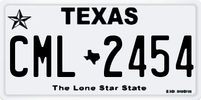 TX license plate CML2454