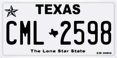 TX license plate CML2598
