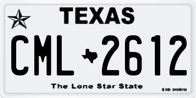 TX license plate CML2612