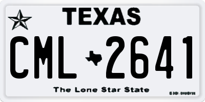 TX license plate CML2641
