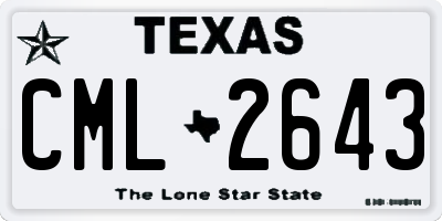 TX license plate CML2643