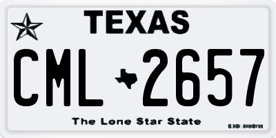 TX license plate CML2657