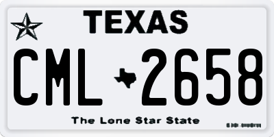TX license plate CML2658