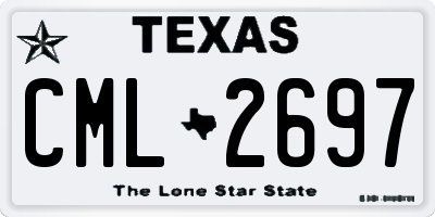 TX license plate CML2697