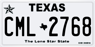TX license plate CML2768