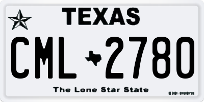 TX license plate CML2780