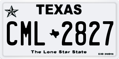 TX license plate CML2827
