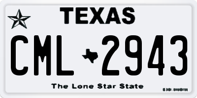 TX license plate CML2943