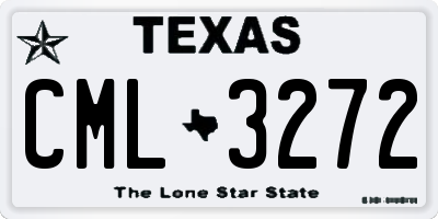 TX license plate CML3272