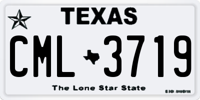 TX license plate CML3719