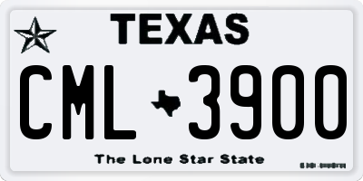 TX license plate CML3900