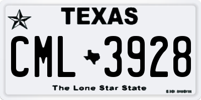 TX license plate CML3928