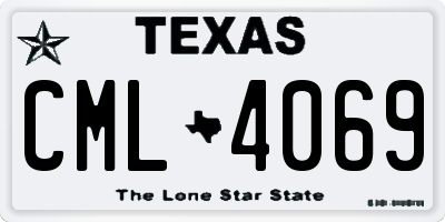 TX license plate CML4069