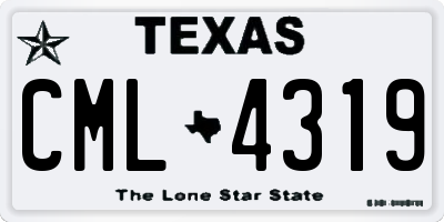 TX license plate CML4319