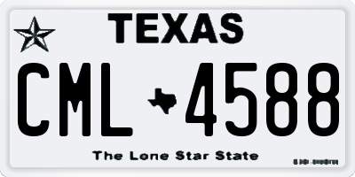 TX license plate CML4588