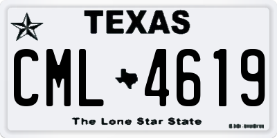 TX license plate CML4619