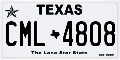 TX license plate CML4808