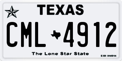 TX license plate CML4912