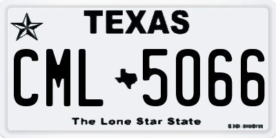 TX license plate CML5066