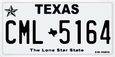 TX license plate CML5164