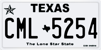 TX license plate CML5254
