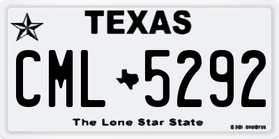 TX license plate CML5292