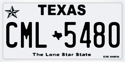 TX license plate CML5480