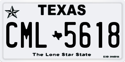 TX license plate CML5618