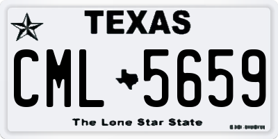 TX license plate CML5659