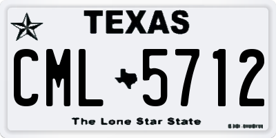 TX license plate CML5712