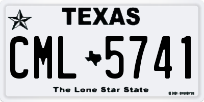 TX license plate CML5741