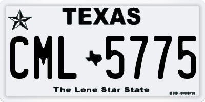 TX license plate CML5775