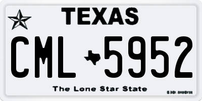 TX license plate CML5952
