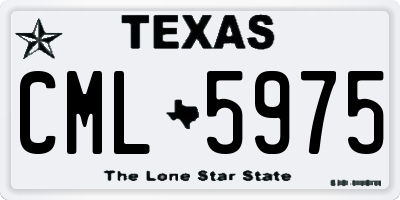 TX license plate CML5975