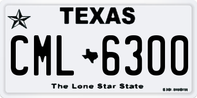 TX license plate CML6300