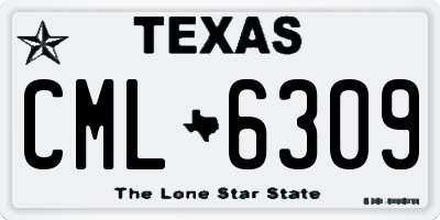 TX license plate CML6309