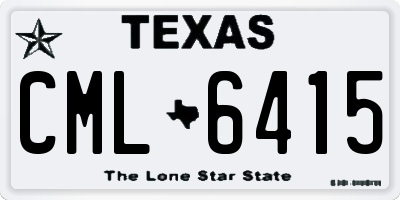TX license plate CML6415